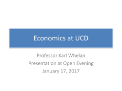 studying Economics at UCD
