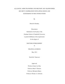 Alliances, Arms Transfers and Military Aid: Major Power Security