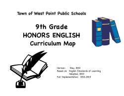9th Grade Honors - West Point Public Schools