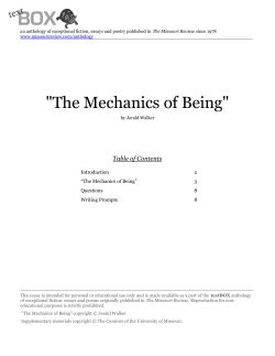 The Mechanics of Being
