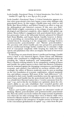 BOOK REVIEWS Léela Gandhi. Postcolonial Theory: A Critical