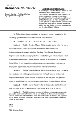 Ordinance No. 171-17 - Cleveland City Council