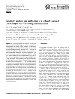 Sensitivity analysis and calibration of a soil carbon model (SoilGen2
