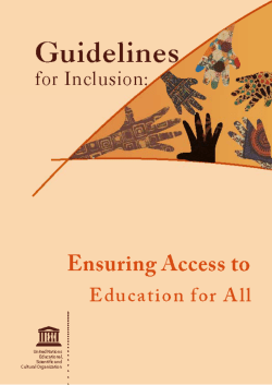 Guidelines for inclusion - UNESDOC