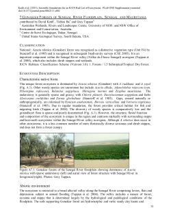 Characteristic native biota Abiotic environment