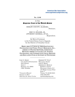 Brief for Abraham Lincoln Foundation for Public Policy Research, Inc