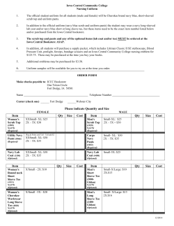 Uniform Information - Iowa Central Community College