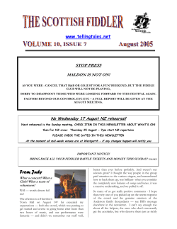 From Judy - The Melbourne Scottish Fiddle Club