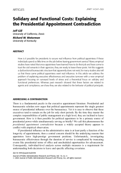 Solidary and Functional Costs: Explaining the Presidential