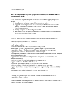 Apache Bigtop Puppet Don`t install puppet using sudo apt