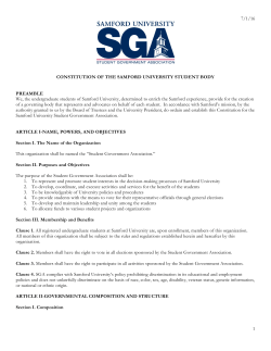 7/1/16 1 CONSTITUTION OF THE SAMFORD UNIVERSITY