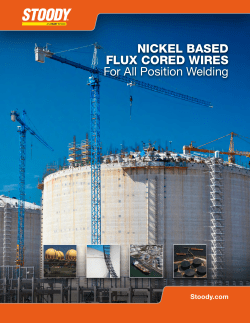 NICKEL BASED FLUX CORED WIRES For All Position Welding