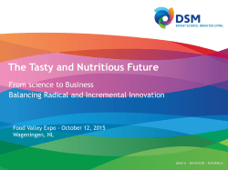 The Tasty and Nutritious Future