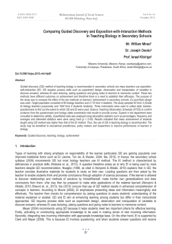 Comparing Guided Discovery and Exposition-with