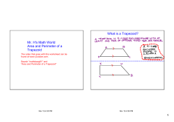 Area and Perimeter of a Trapezoid