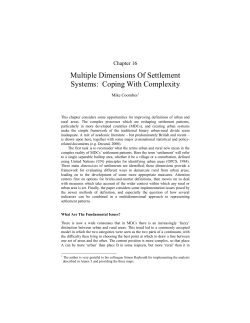 Multiple Dimensions Of Settlement Systems: Coping