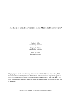 The Role of Social Movements in the Macro