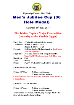 Men`s Jubilee Cup (36 Hole Medal)
