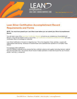 Lean Silver Accomplishment Record