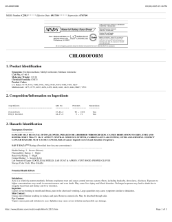 Chloroform MSDS - UCSB Nanofabrication Facility Signup Site
