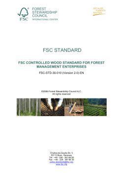 FSC-STD-30-010 V2-0 EN Controlled Wood standard for FM