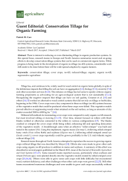 Guest Editorial: Conservation Tillage for Organic Farming