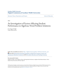 An Investigation of Factors Affecting Student Performance