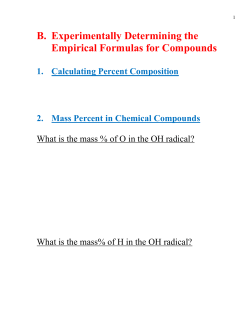 B. Experimentally Determining the Empirical Formulas