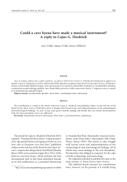 Could a cave hyena have made a musical instrument? A reply