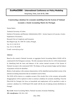 Constructing a Database for Economic Modelling From