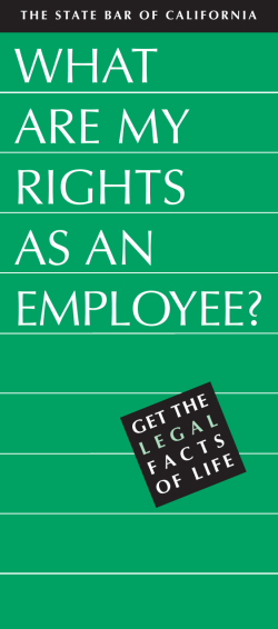 what are my rights as an employee? - State Bar of California
