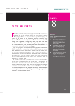 FLOW IN PIPES