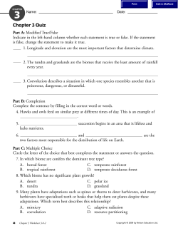 Chapter 3 Quiz - St John Brebeuf