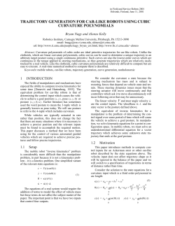 + &int;+ &int;+ trajectory generation for car