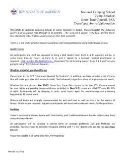 2017 NCS Welcome Letter - Camp Resolute
