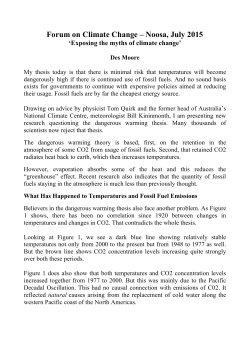 Exposing the myths of climate change