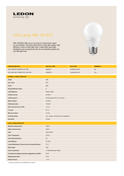LED Lamp A60 7W E27