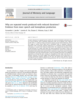 Evidence from inner speech and homophone