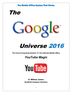 The Google Universe - Handheld Computer Solutions