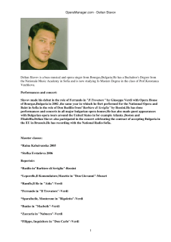 Delian Slavov - Opera Manager