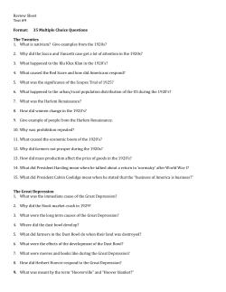 Review Sheet Test #9 Format: 35 Multiple Choice