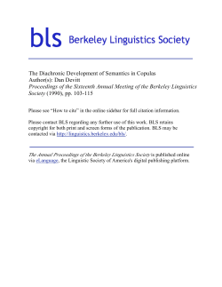 b Berkeley Linguistics Society