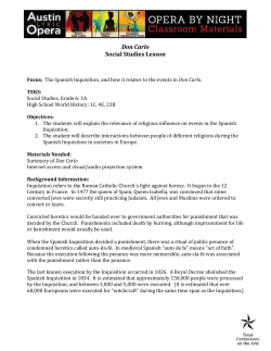 Don Carlo Social Studies Lesson