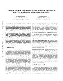 Estimating Maximum Error Impact in Dynamic Data