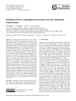 Statistics of lower tropospheric inversions over the continental