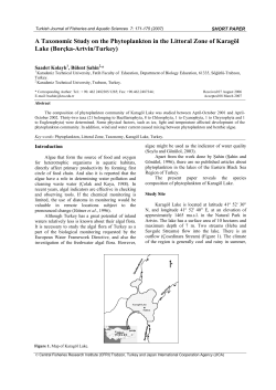 A Taxonomic Study on the Phytoplankton in the Littoral Zone of