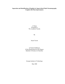 Separation and Identification of Peptides by Supercritical Fluid
