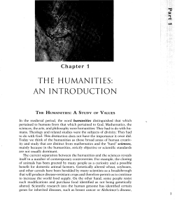 THE HUMANITIES: