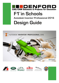 F1 in Schools Autodesk Inventor Professional 2016 Design Guide