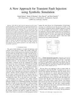 A New Approach for Transient Fault Injection using Symbolic